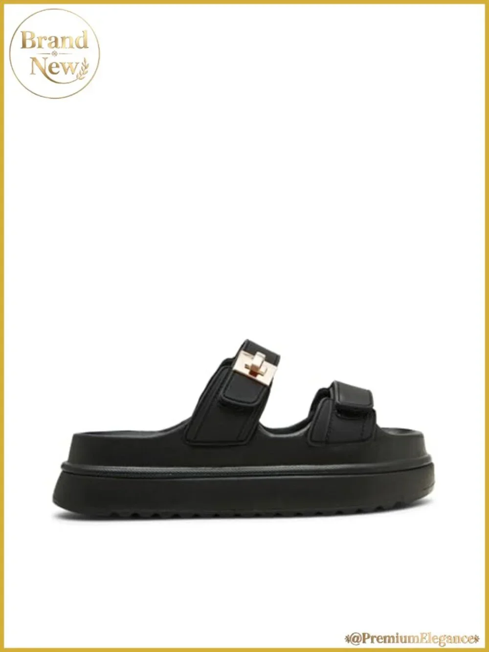 Steve Madden Bigschmona Platform Sandals Double Velcro Strap